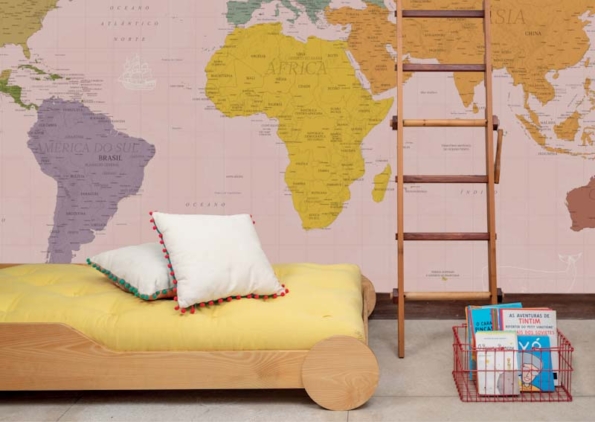 Papel de Parede Mapa Outono Tropical